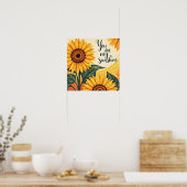 Du bist meine Sonnenblumen Poster (Küche)