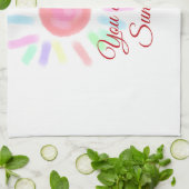 Du bist meine sonnenfarbene, farbige Aquarellpaste Geschirrtuch (Gefaltet)