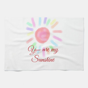 Du bist meine sonnenfarbene, farbige Aquarellpaste Geschirrtuch