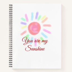 Du bist meine sonnenfarbene, farbige Aquarellpaste Notizblock
