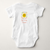 Du bist meine sonnengelbe orange Sonnenstrahlen hi Baby Strampler (Rückseite)