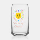 Du bist meine sonnengelbe orange Sonnenstrahlen hi Dosenglas (Rückseite)