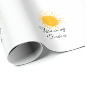 Du bist meine sonnengelbe orange Sonnenstrahlen hi Geschenkpapier (Rolleneckpunkt)