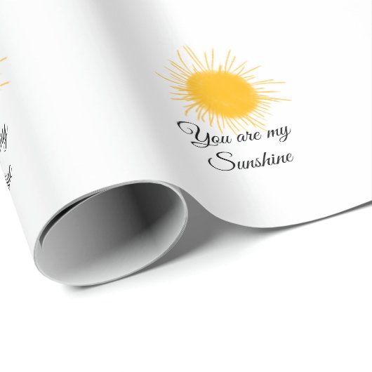 Du bist meine sonnengelbe orange Sonnenstrahlen hi Geschenkpapier (Rolleneckpunkt)