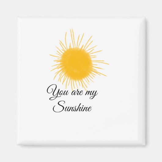 Du bist meine sonnengelbe orange Sonnenstrahlen hi Magnet (Vorne)