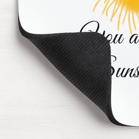 Du bist meine sonnengelbe orange Sonnenstrahlen hi Mousepad (Ecke)