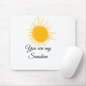 Du bist meine sonnengelbe orange Sonnenstrahlen hi Mousepad (Mit Mouse)