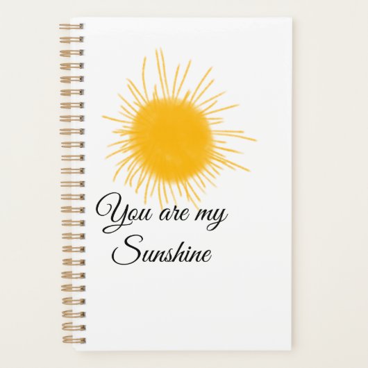 Du bist meine sonnengelbe orange Sonnenstrahlen hi Planer (Vorderseite)