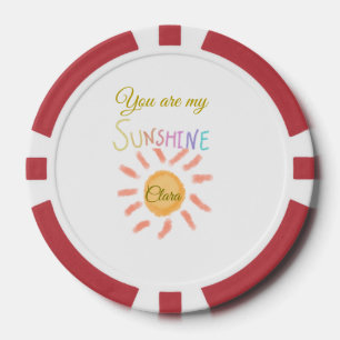 Du bist meine sonnengelbe orange Sonnenstrahlen hi Pokerchips