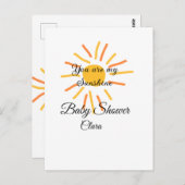 Du bist meine sonnengelbe orange Sonnenstrahlen hi Postkarte (Vorne/Hinten)