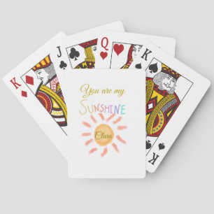 Du bist meine sonnengelbe orange Sonnenstrahlen hi Spielkarten