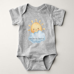 Du bist meine Sonnenschein Glückliche Sonne Wolke Baby Strampler