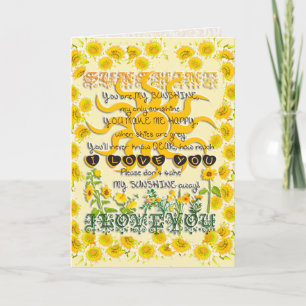 Du bist meine Sonnenschein Grafik Kunstkarte Karte