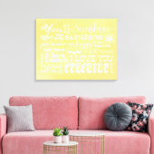 Du bist meine Sonnenschein-Leinwand Wall Art Leinwanddruck (Insitu (Wohnzimmer))