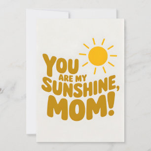 Du bist meine Sonnenschein-Mama! Muttertag Einladung