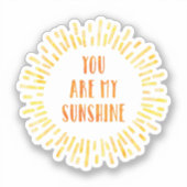 Du bist meine Sonnenscheinblendfarbe Aufkleber (Vorderseite)