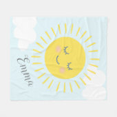 Du bist meine sonnenscheinige, glückliche Sonnenil Fleecedecke (Vorderseite (Horizontal))