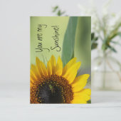 Du bist meine Sonnenscheinkarte Dankeskarte (Stehend Vorderseite)