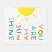Du bist meine Sonnenscheinpalette Fleecedecke (Vorderseite (Horizontal))