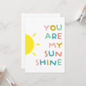 Du bist meine Sonnenscheinpalette Karte (Vorderseite/Rückseite Beispiel)