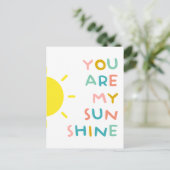 Du bist meine Sonnenscheinpalette Postkarte (Stehend Vorderseite)