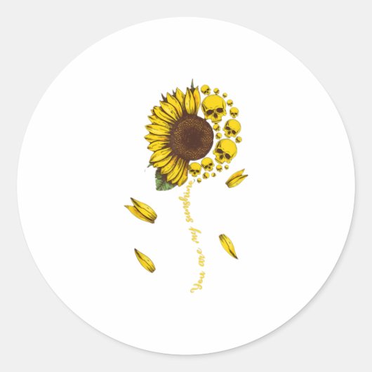 Du bist meine Sonnenschutzblume Runder Aufkleber (Vorderseite)