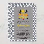 Du bist meine Sonnenschutzdusche Einladung (Vorne/Hinten)