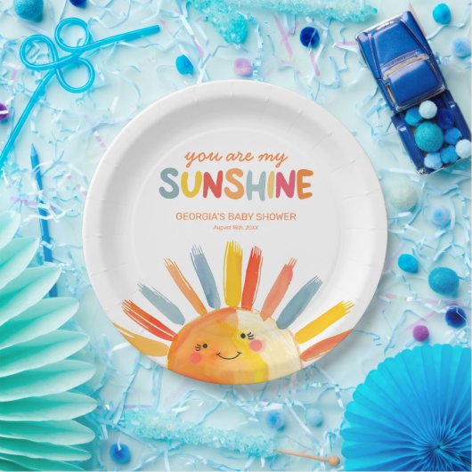 Du bist meine Sonnenschutzdusche Pappteller (Party)