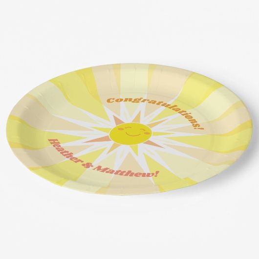 Du bist meine Sonnenschutzdusche Pappteller (Schrägansicht)