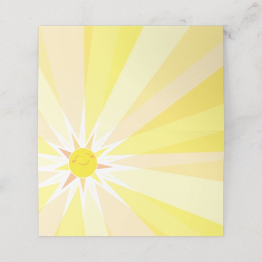 Du bist meine Sonnenschutzdusche Platzkarte (Außenseite Aufgefaltet)