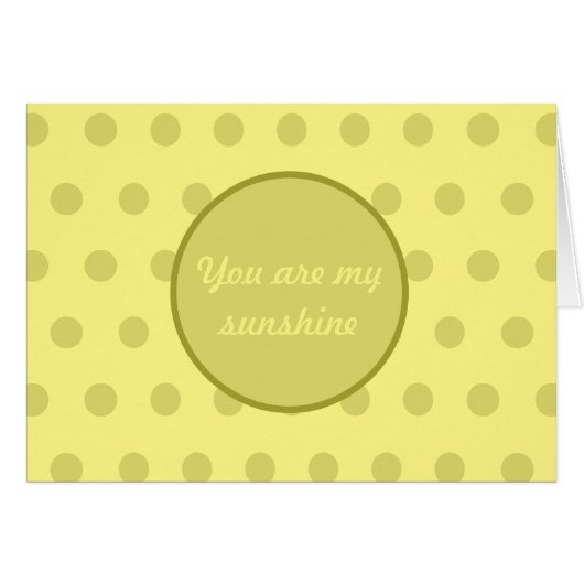 Du bist meine Sonnenschutzkarte (Buttergelb) (Vorderseite (Horizontal))