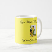 Du bist meine sonnige glückliche Vogelblüte Kaffeetasse (VorderseiteRechts)