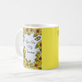 Du bist meine sonnige glückliche Vogelblüte Kaffeetasse (Vorderseite Links)