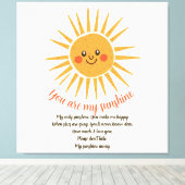Du bist meine sonnigen Texte Leinwanddruck (Insitu (Holzboden))