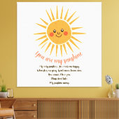 Du bist meine sonnigen Texte Leinwanddruck (Insitu (Wohnzimmer))