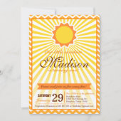 Du bist meine Sunshine Birthday Party Einladung (Vorderseite)