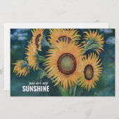 Du bist meine Sunshine Flat Grußkarte Briefpapier (Vorne/Hinten)