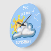 Du bist meine SUNSHINE Große Wanduhr (Winkel)