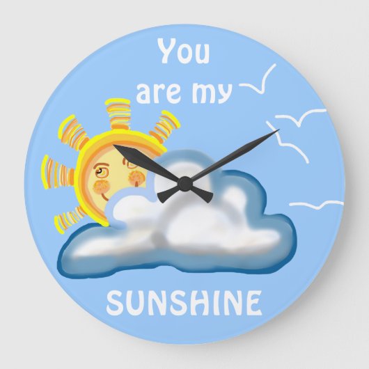 Du bist meine SUNSHINE Große Wanduhr (Vorderseite)