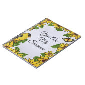 Du bist meine Sunshine Happy Bird Sonnenblumen Notizblock (Linke Seite)