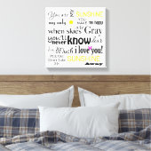 Du bist meine Sunshine Leinwand Word Art (Insitu (Schlafzimmer))