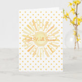 Du bist meine Sunshine Polka Dots gut werden bald. Karte (Gelbe Blume)