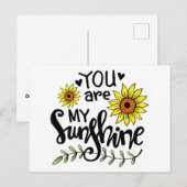 Du bist meine Sunshine Postkarte (Vorne/Hinten)