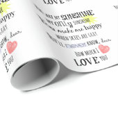 Du bist meine Sunshine Word Art Typografie Geschenkpapier (Rolleneckpunkt)