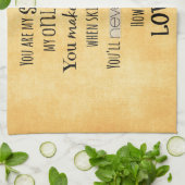 Du bist meine Sunshine Word Art Typografie Geschirrtuch (Gefaltet)