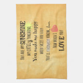 Du bist meine Sunshine Word Art Typografie Geschirrtuch (Vertikal)