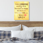 Du bist meine Sunshine Word Art Typografie Leinwanddruck (Insitu (Schlafzimmer))