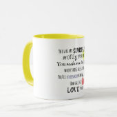 Du bist meine Sunshine Word Art Typografie Tasse (Vorderseite Links)