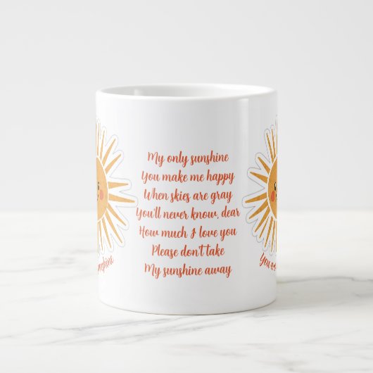 Du bist meine Tasse mit sonnendurchfluteten Texten (Vorderseite)