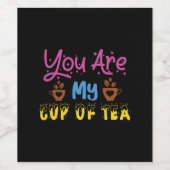 Du bist meine Tasse Tea Valentine Weinetikett (Einzelnes Label)